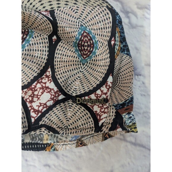 Desigual Melina Off Shoulder Peasant Boho Festival Blouse Sz Med Medallion Flowy - Picture 10 of 11